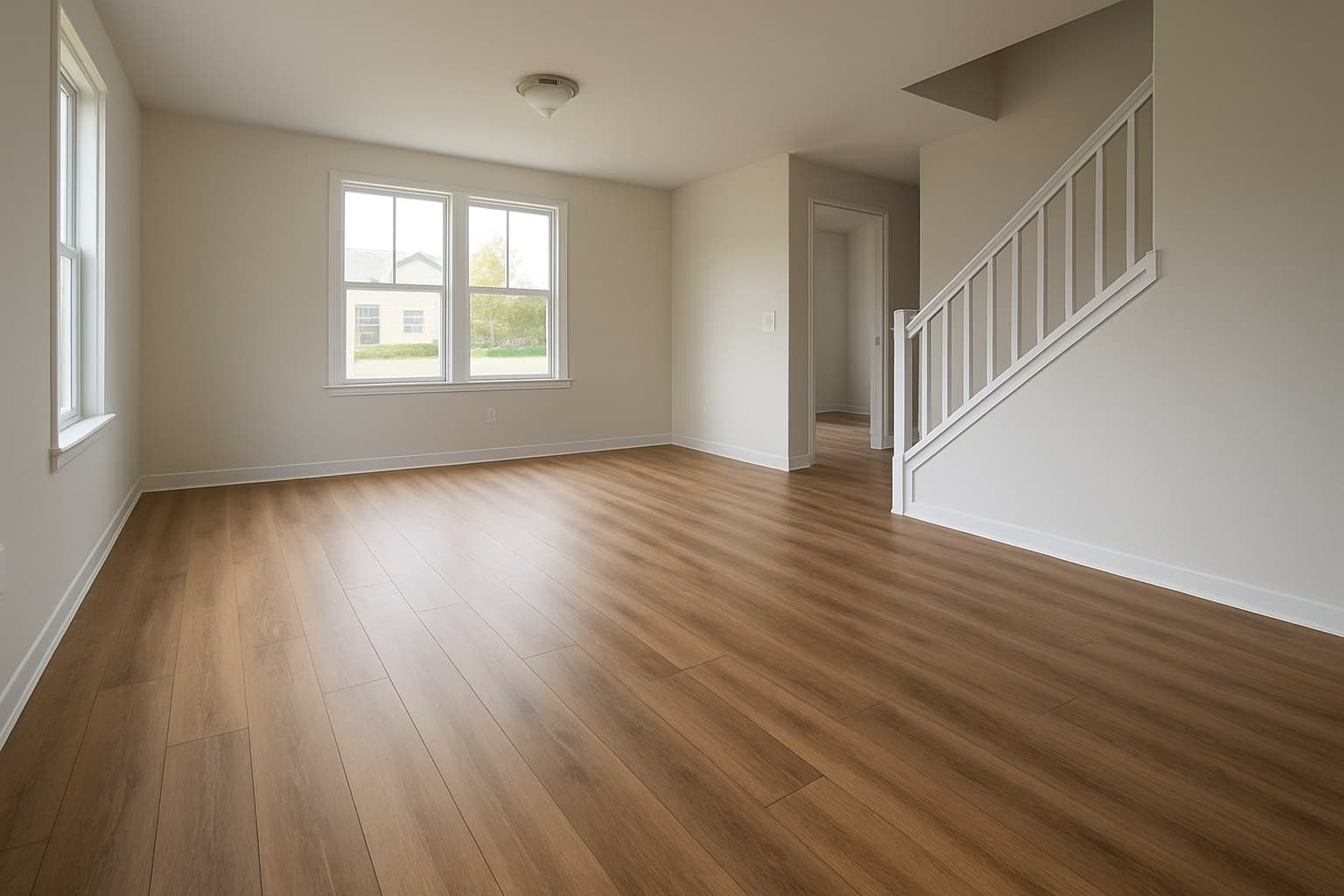 Home interior with flooring visible during a real estate showing