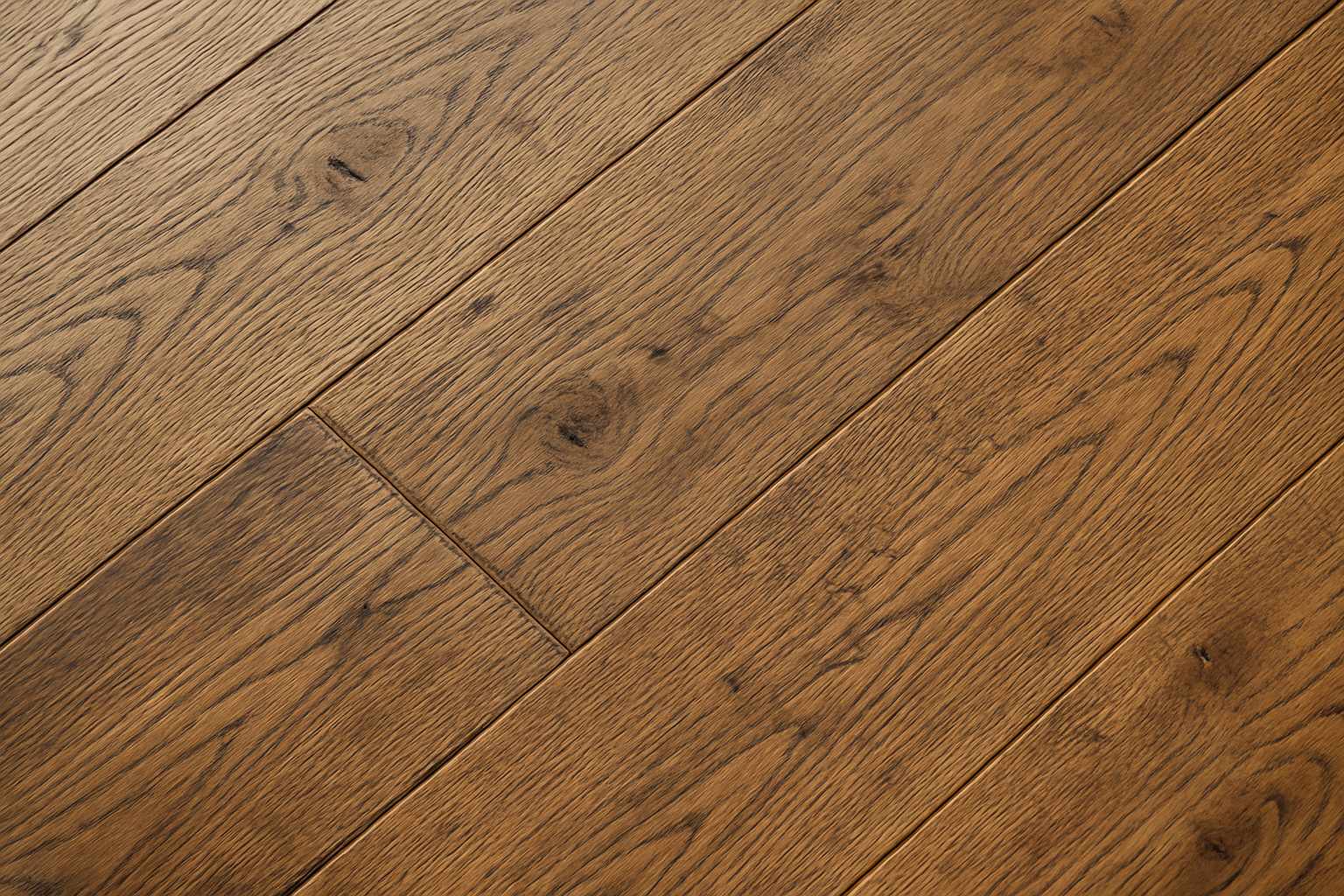Close-up oak wood grain showing a species option for distressed wood flooring