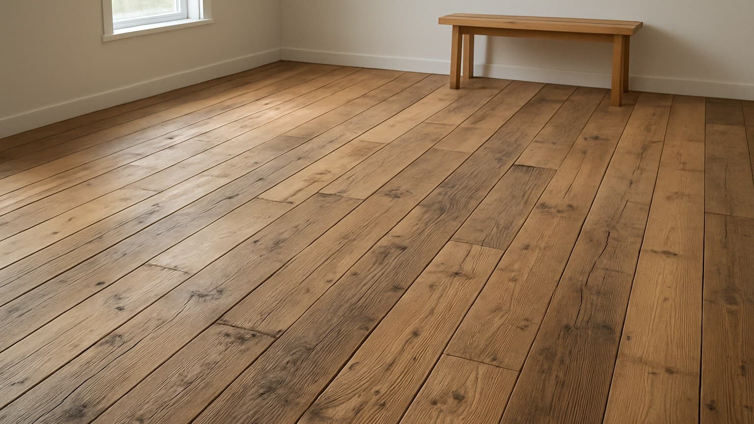 reclaimed wood plank flooring