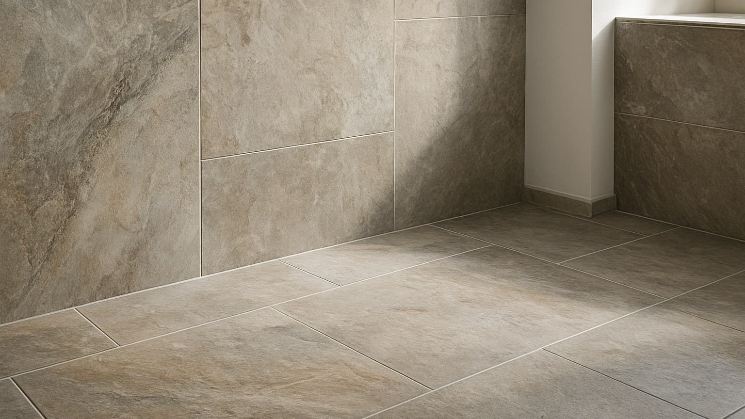 stone look tile — The difference between porcelain that reads like real stone and the plastic-looking rack tile comes down to a handful of tells you can check before you buy