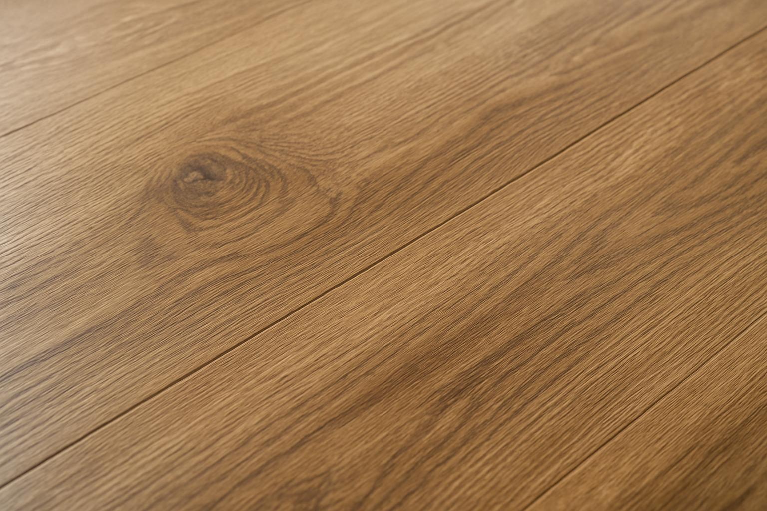 Close-up of wood grain pattern on flooring plank showing texture detail